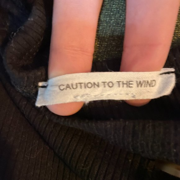 Strapless Black Cropped Brown Button Down Tube Top - Picture 4 of 5